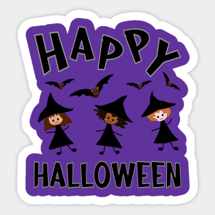 Happy Halloween - Cute Witch Girls Sticker